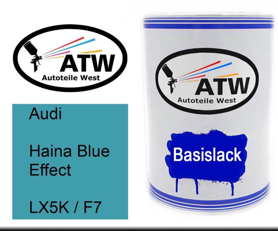 Audi, Haina Blue Effect, LX5K / F7: 500ml Lackdose, von ATW Autoteile West.